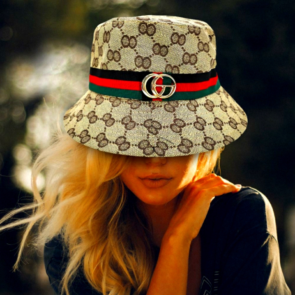 Metal GG Logo Accented Luxury Bucket Hat